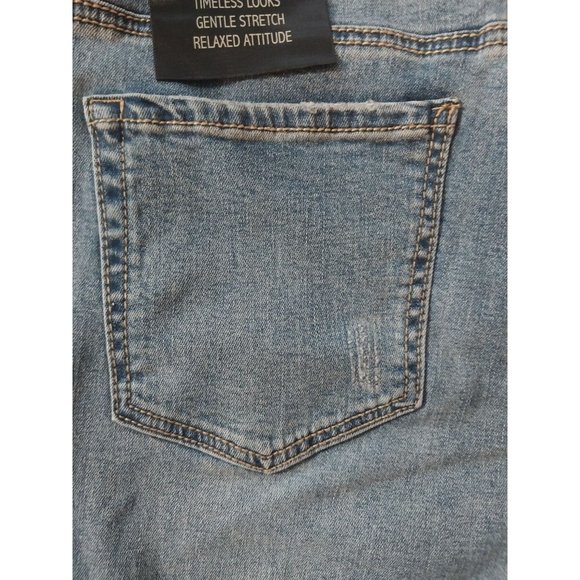 Seven7 Jeans Retro-Denim Ankle Straight Vintage Embroidered Cut Out Leg Sz 12 - Picture 10 of 15